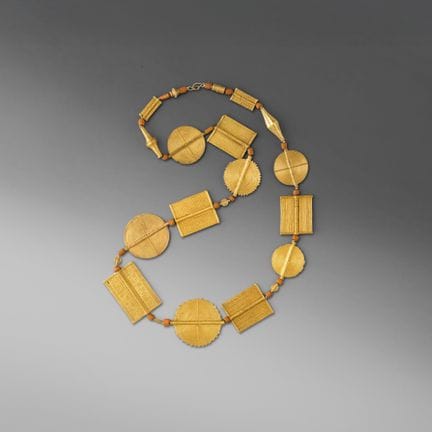 Akan, Côte d'Ivoire/Ghana – Collier en or et perle