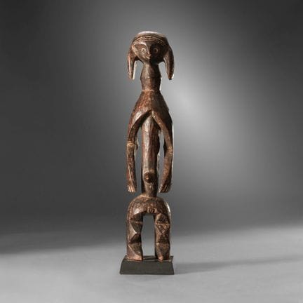 Mumuye, Nigeria - Figure. Wood with dark brown pat
