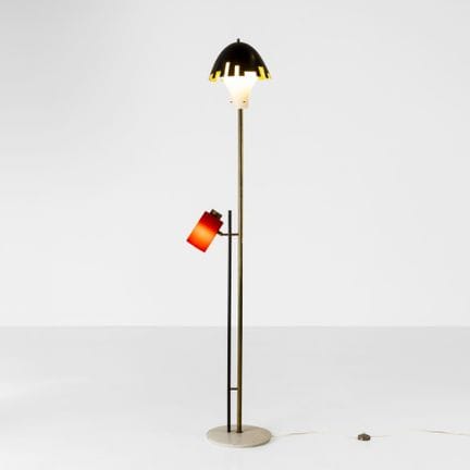 Angelo Lelii . Lampada da terra Struttura in otton