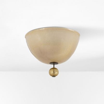 Tomaso Buzzi . Lampada a plafone mod. 5413 Struttu