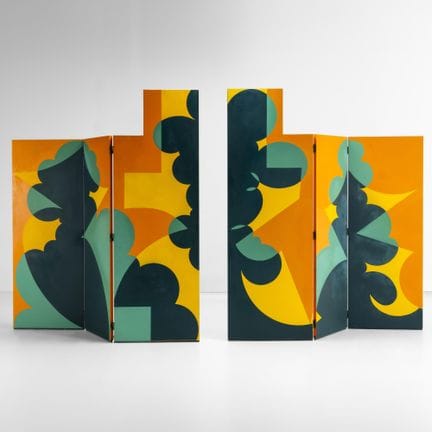 Giacomo Balla . Paravento da due elementi a tre pa