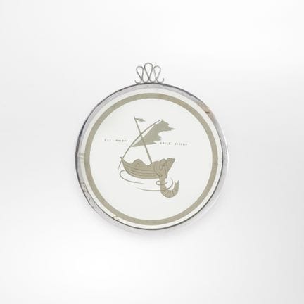 Gio Ponti . Specchio da parete Struttura in ottone