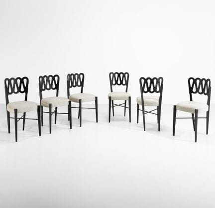 Gio Ponti . Sei sedie mod. 969 Struttura in legno 