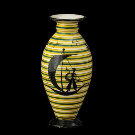 . Rometti, Umbertide, années 1940. Vase en céramiq