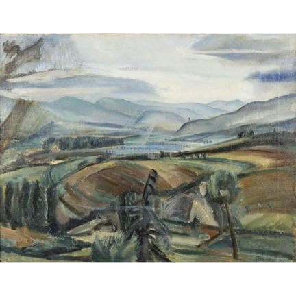 费鲁乔·费拉齐 (*)（罗马 1891 — 1978）
《博尔米达河谷》
1926年，43×57厘米