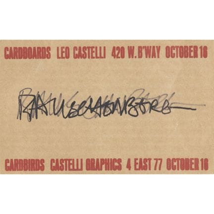 Robert Rauschenberg (Port Arthur 1925 – Captiva Is