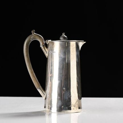 Lattiera in argento inglese liscio, con manici arr