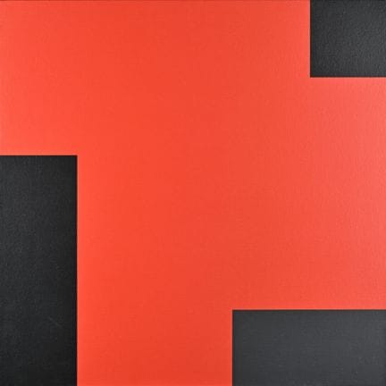 Yves POPET (1946)
Rote Komposition 
Öl auf Leinwan