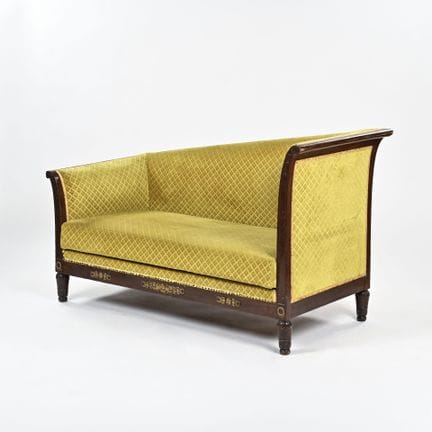 Chaiselongue aus Mahagoni und Mahagoni-Furnier mit