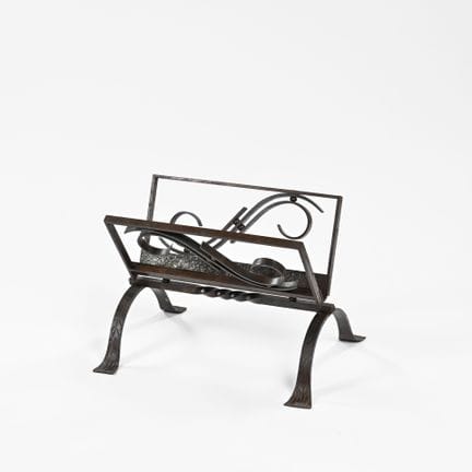 LYON-STYLE WORK

Wrought-iron magazine rack with t