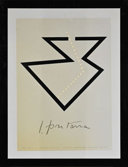 Lucio FONTANA (1899-1968) 
Affiche sérigraphiée su