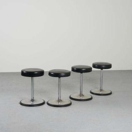 MIRIMA

Suite of four stools with chrome-plated st