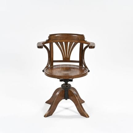 Atribuido a THONET 

Sillón de oficina giratorio y