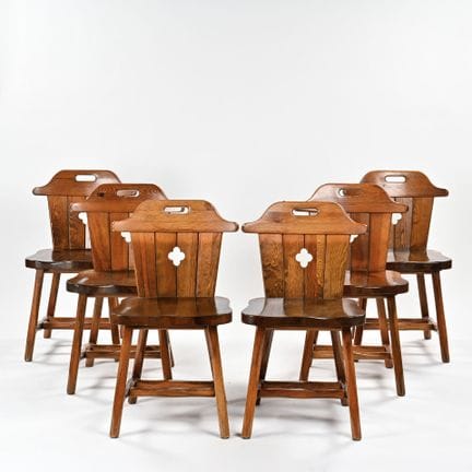DANISH FURNITURE

Set of six chairs made of dark-s