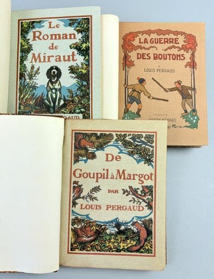 PERGAUD (Louis). A 3-volume set published in Paris