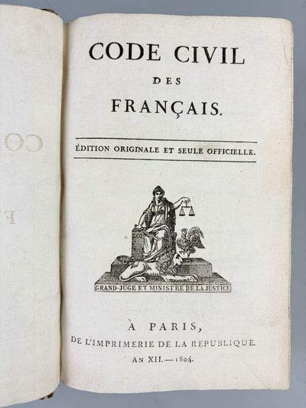CÓDIGO CIVIL de los franceses. Edición original y 