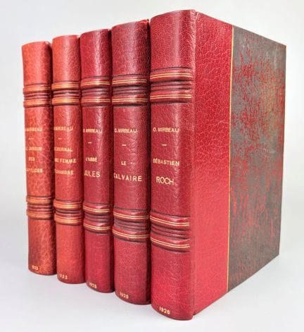 MIRBEAU (Octave). A 5-volume set in-8 published by