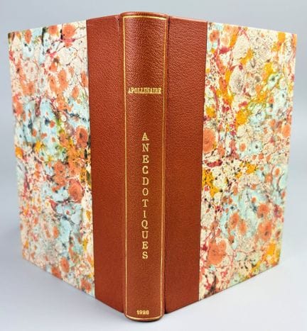 阿波利奈尔（纪尧姆）。《轶事集》。巴黎，斯托克出版社，1926年。一册12开本，现代半麂皮装帧，书脊