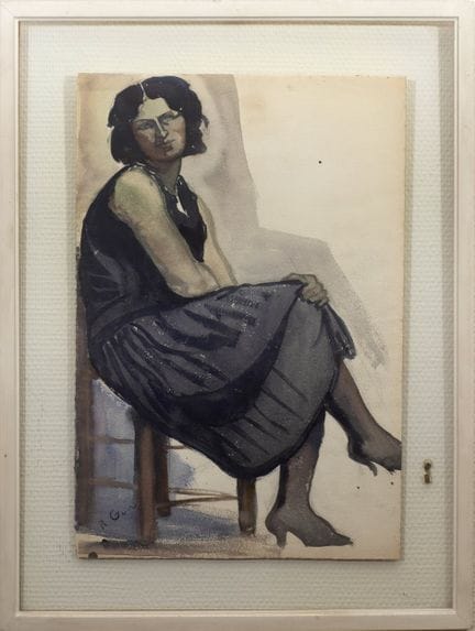 École Moderne (XXe siècle). 
Portrait de femme ass