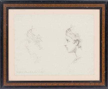 École du XIXe siècle. 
Études de femme.
Dessin au 