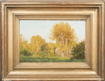 École Moderne.
Paysage automnal.
Huile sur toile. 