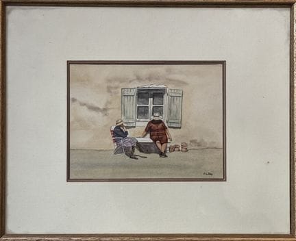 P. LE VAN. (École Moderne).
Couple in front of a w