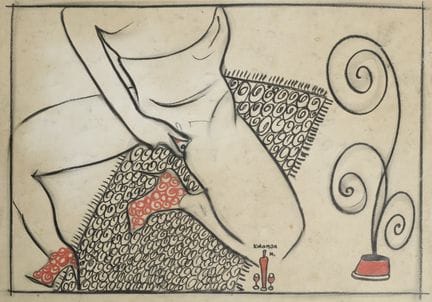 Kolomon MOORE (XXe siècle).
Buste féminin.
Pastel 
