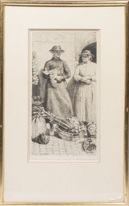 André JACQUES (1880-1960).
Deux marchandes. 1927.
