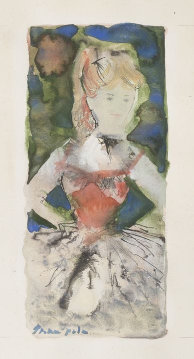Émile GRAU-SALA (1911-1975).
Ragazzina con abito r