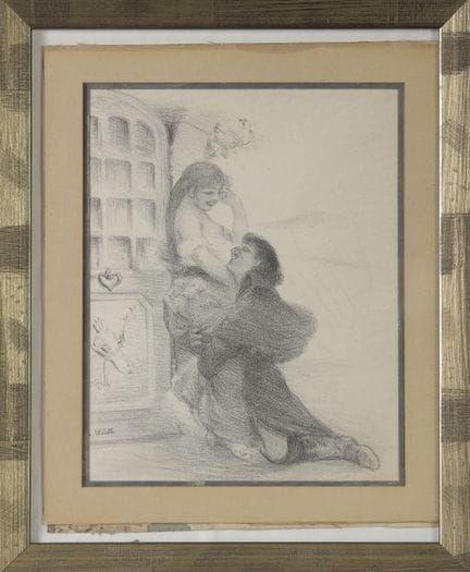 Léon WILLETTE (1857-1926).
L’abbraccio.
Disegno a 