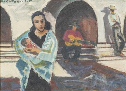 Maurice Georges PONCELET (1897-1978).
Donna e bamb