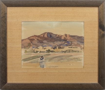 Pierre-Eugène CLAIRIN (1897-1980).
Paysage animé. 