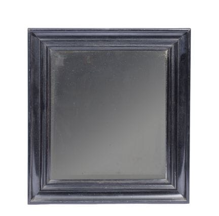 Espejo rectangular con marco de madera ennegrecida