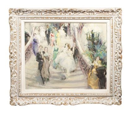 BONNEFOI (XXe siècle).
Le bal.
Huile sur toile, si