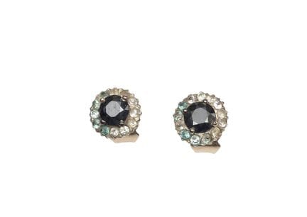 Paire de boutons d'oreille en or jaune 750°/°° cen