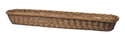 Cesta grande para pan de forma rectangular estrech