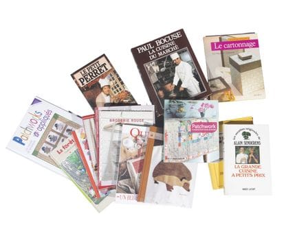 Ensemble de livres sur la cuisine et la gastronomi
