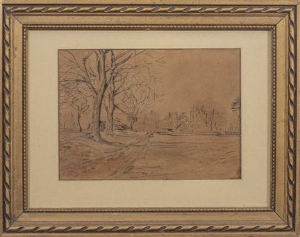 Henri Louis FOREAU (1866-1938).
Paysage.
Encre et 