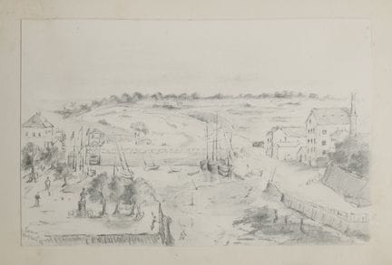Album de dessins comprenant des vues de Pornic, de