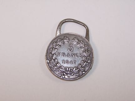 Schlüsselanhänger / Flaschenöffner aus Silber mit 