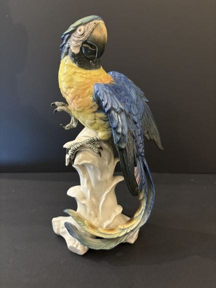 KARL ENS (Alemania). Loro sobre una rama, de porce