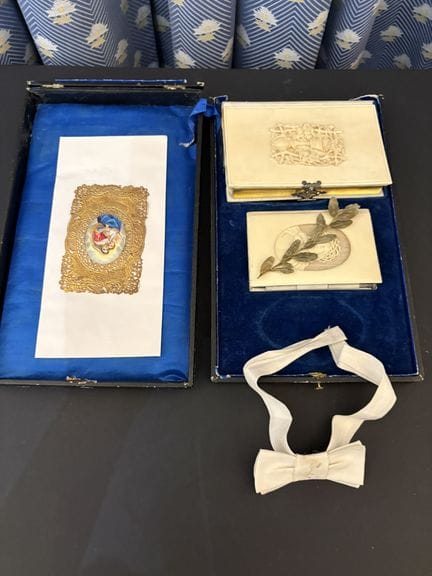 Taufset mit Gottesdienstbuch, Notizheft und Fliege