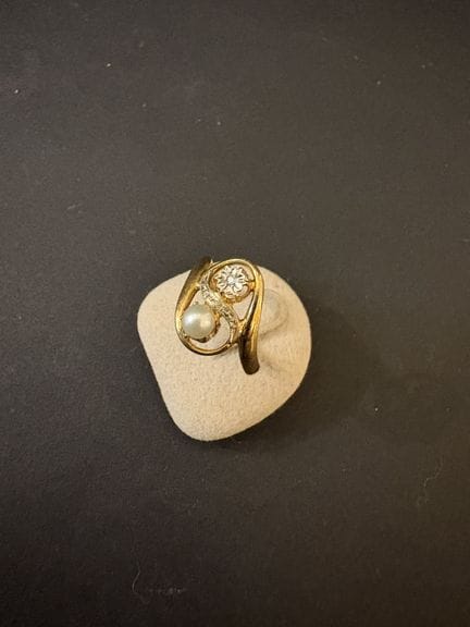 Antiker Ring „Toi et Moi“ aus 750er Gelbgold mit P