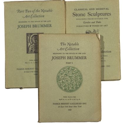 Joseph BRUMMER Collection. Sotheby’s Parke Bernet.