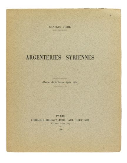 Charles DIEHL. A New Treasure of Syrian Silverware