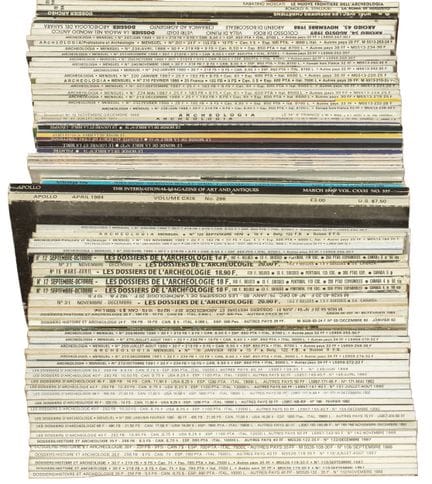 A collection of various journals on archaeology an