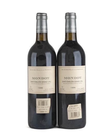 2 botellas CHÂTEAU MONDOT 1996 Saint-Emilion Grand