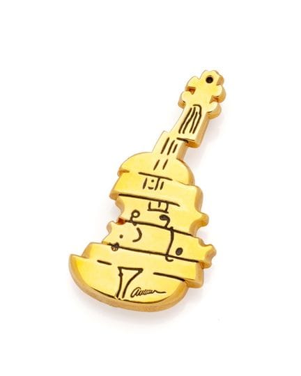 ARMAN (1928-2005) 
Violon découpé 
Pendentif forma