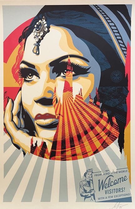 Shepard Fairey dit OBEY (né en 1970)
Welcome visit