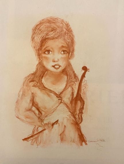 CONTEMPORARY SCHOOL
The Young Musician
Red chalk o